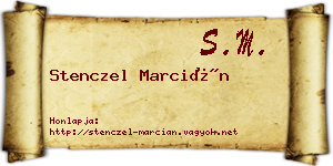 Stenczel Marcián névjegykártya